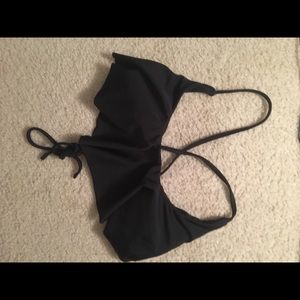 Black flowy bikini top